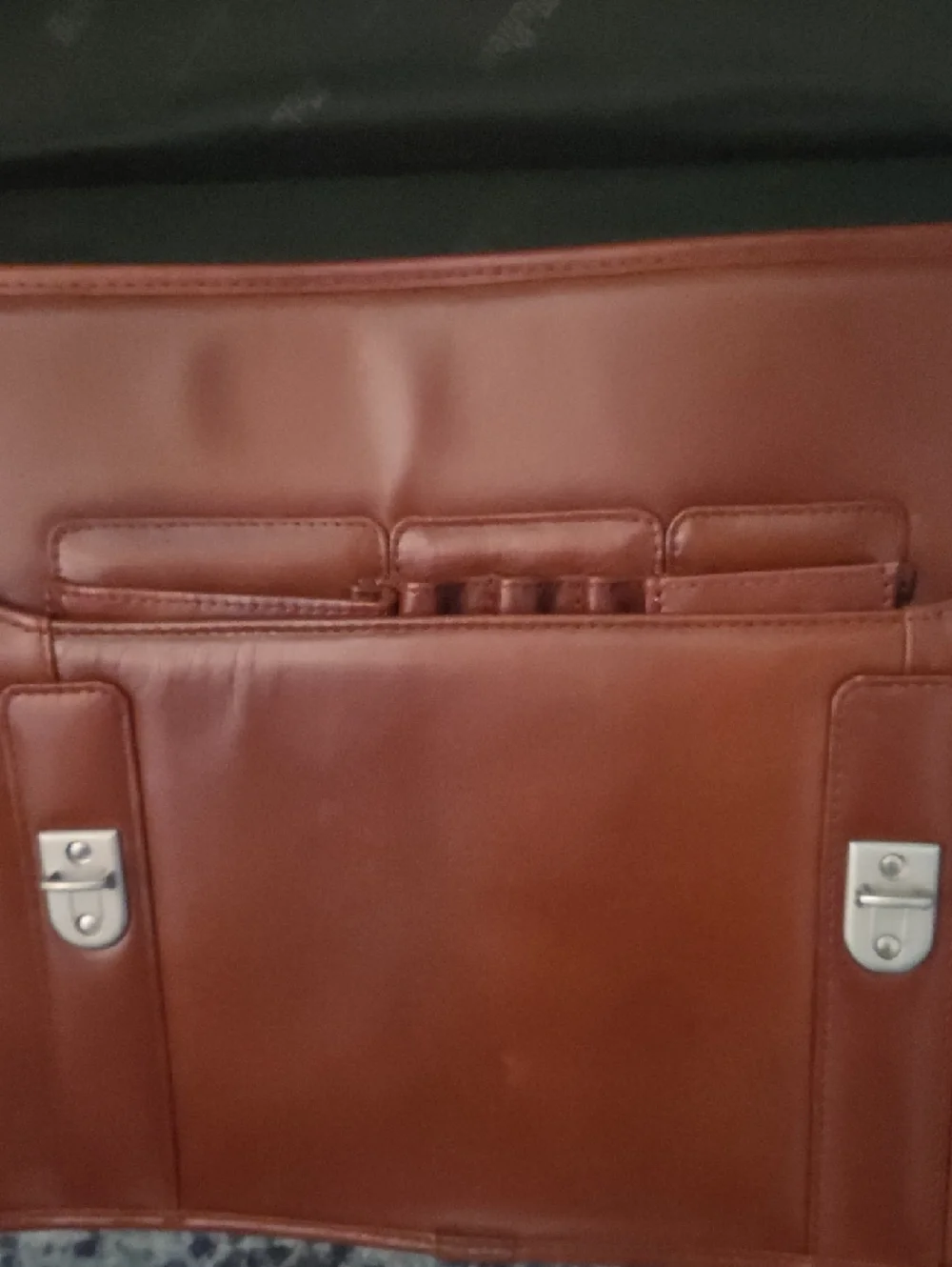 Classic Brown Leather Messenger Briefcase - Men